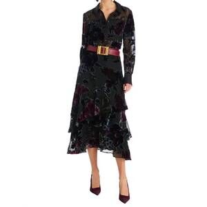 NEW ALLISON NEW YORK crawford skirt in black floral